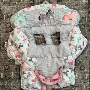 Playful Horse Print Kids shopping cart Cover